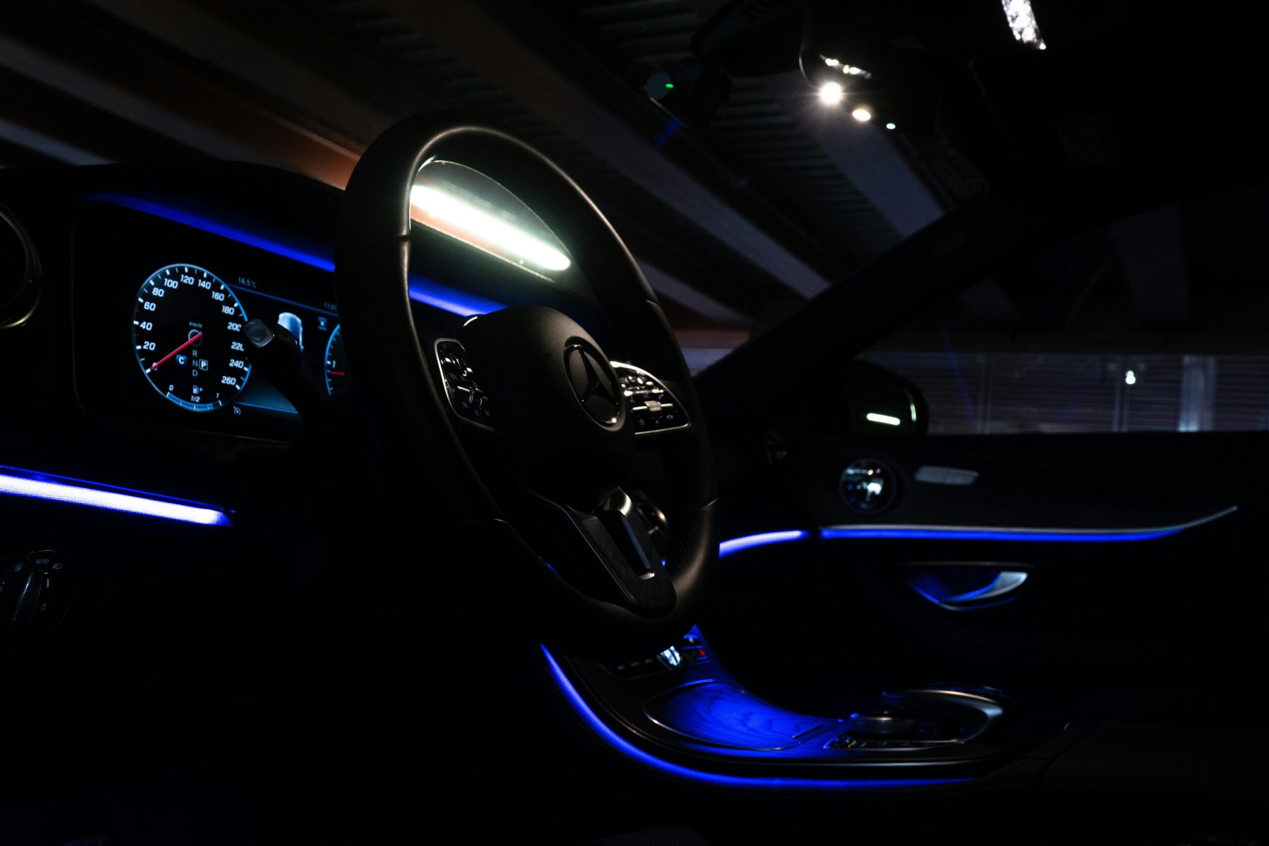 interior of a car on motor finance showing mileage has been exceeded over the agreement on the dashboard